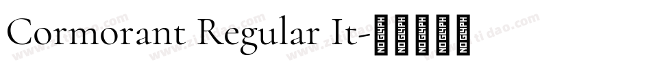 Cormorant Regular It字体转换